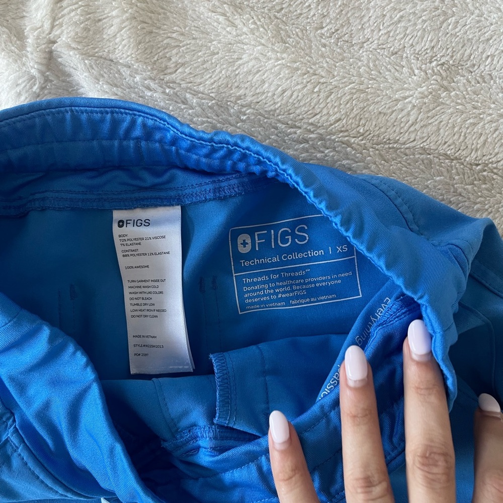 Figs capri Blue Technical Scrub Pants